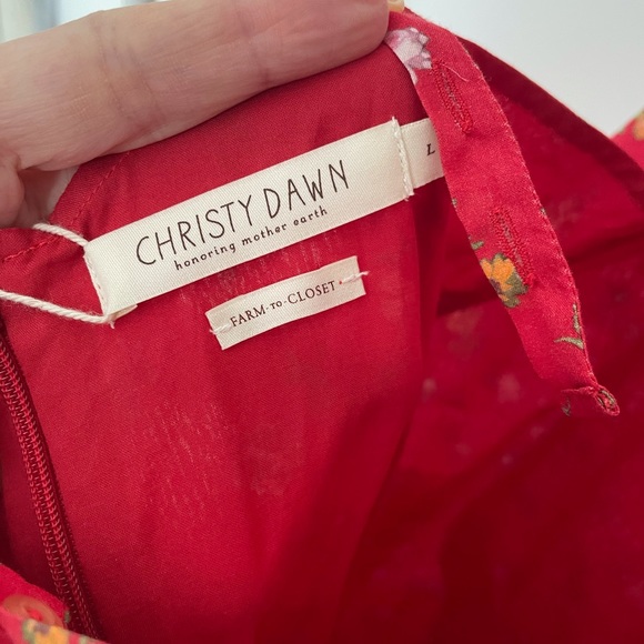 Christy Dawn Orchid Dress Large NWT crimson garden red floral - Picture 8 of 12